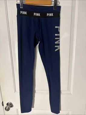 PINK Victoria's Secret Navy Leggings with Branded Waistband